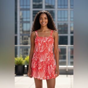 Kate Spade Red & White Ruffled Hemline Dress 8 NWOT!